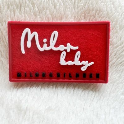 Nylon Flocked Silk-Screen Label (Black, Apparel Use)