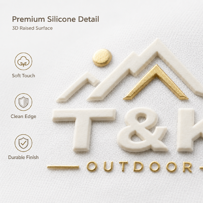 3D Embossed Logo Eco-Friendly Customized Design Rubber Badge Silicone Heat Transfer Patch