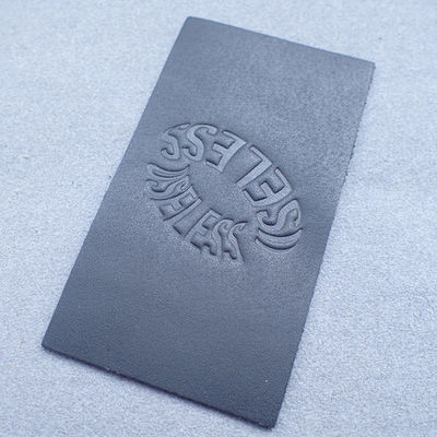 Handmade Sew On CMYK Color Embossed Leather Labels