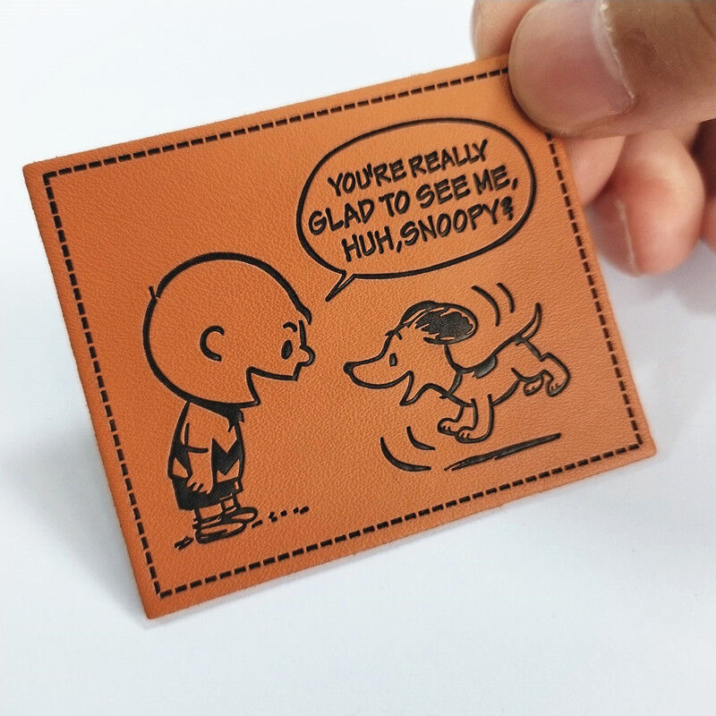 Wholesale Customize Embossed Leather Patch  PU Leather Patches Embossed Garment Labels